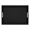 Dacasso Black Leather Serving Tray with Handles AG-1033 - alternate 1